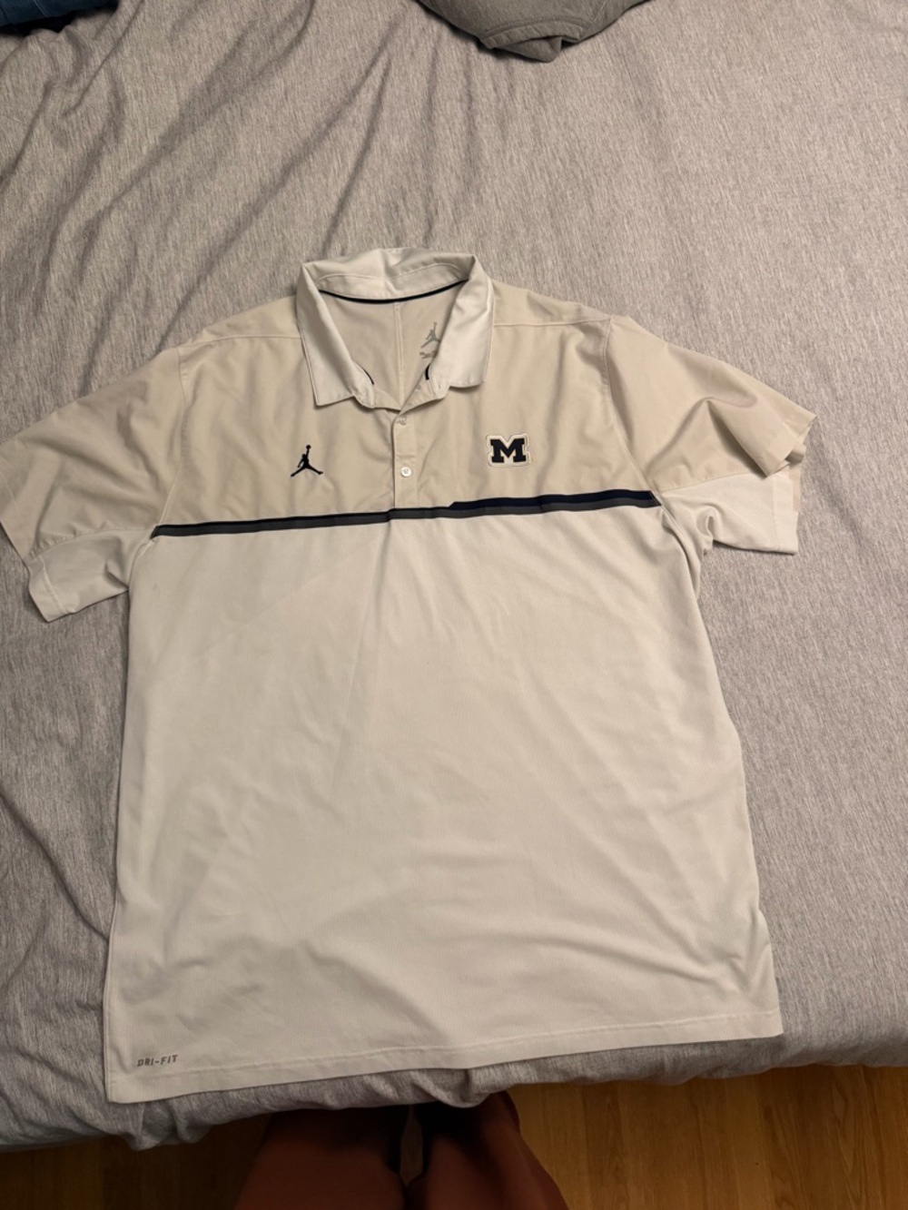Jordan x Michigan White Polo Shirt XXXL